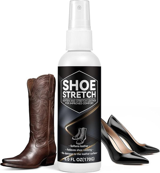 Shoe Stretch Spray, Professional Leather Softener, Used with Shoe Stretcher, Relieve Boot Pinching, for Women and Men, 6.0 FL.OZ
