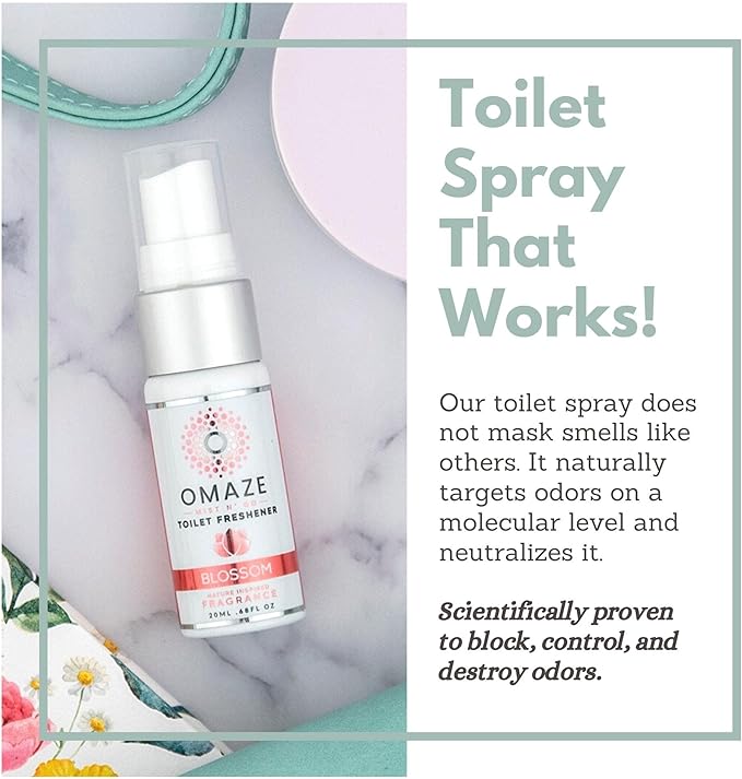 Mist N Go Refresh Toilet Spray - Bathroom Odor Eliminator & Neutralizer - Toilet & Bathroom Smell Good Spray - Blossom, Pocket Size (0.68oz x3)