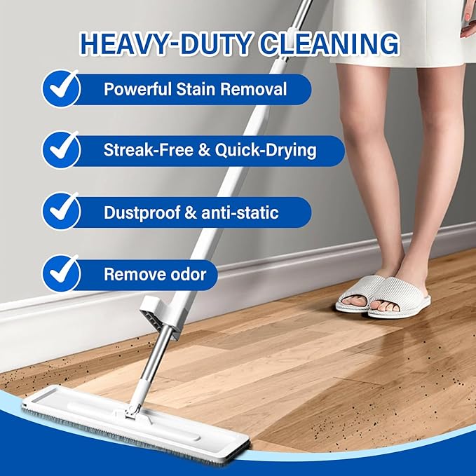 YUCO Floor Cleaner Sheets for Mopping,Fast Dissolvable and Ultra-Concentrated,Ease Effective Deep Clean Stains and Odors,Pet Safe,Keep it Fresh and Clean,Plastic-Free Packaging (1 Pack of 30 Washes)