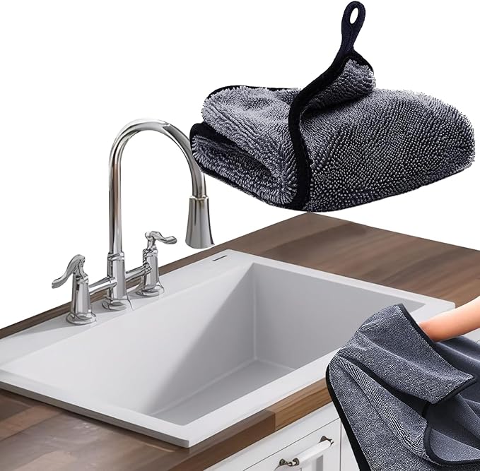 Shiny Shower Cleaning Wipes, Drying Towels, Shower Doors Wipes Drying Towels,16 * 24" Streak Free Glass Window Car Mirror Super Absorben Microfiber Cleaning Cloths (1pc grey16*24")