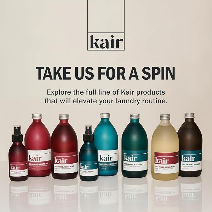 Kair Signature Finishing Spray - Wild Juniper & Bergamot | Plant-Based Fabric Refresher & Wrinkle Release, 5 Fl Oz (750 Spritzes), Vegan, Cruelty-Free, Biodegradable, Odor-Neutralizing Fresh Scent