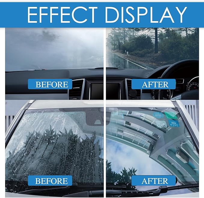 2PCS Automotive Glass Cleaner,100ml Windscreen Glass Coating Rain Repellent Protective Coating Car Glass Oil Film Cleaner Eliminates Water Spots for Home Car