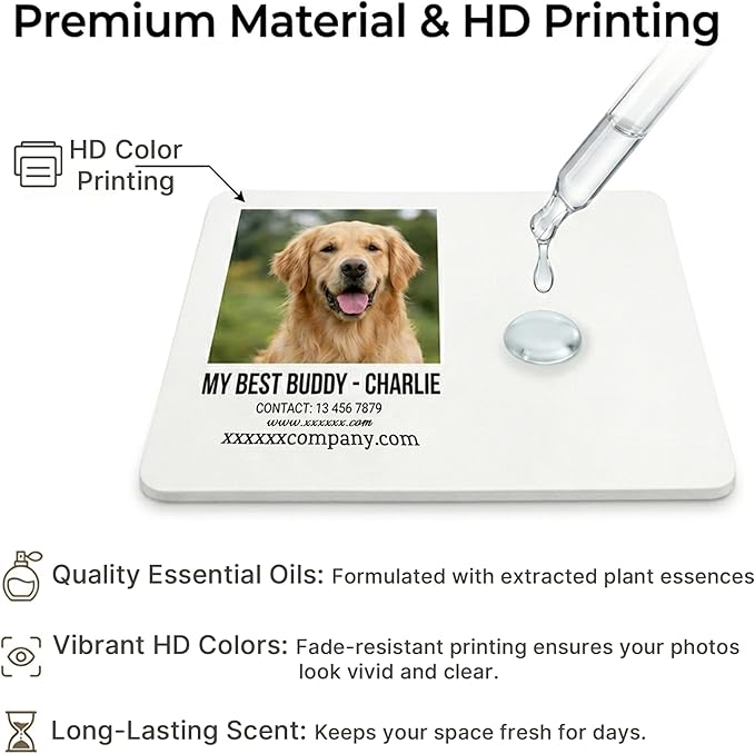 100Pcs Custom Logo Car Bulk Air Fresheners, Double-Sided Custom Air Fresheners with Picture, Personalized Air Freshener for Car, Suitable for Custom Gifts for Branding Business Events (Rount)