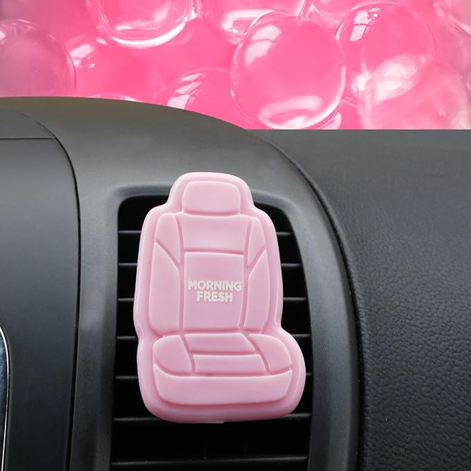 FH Group Air Freshener Vent Clips, Mini Car Seat Covers Design, (Morning Fresh Scent)-3PK
