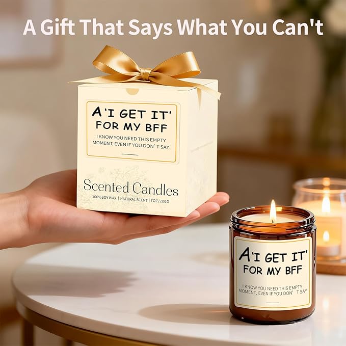 Lavender Candle Gifts for Women - 7oz Hand Poured Soy Candle for Relaxation - Lavender Aromatherapy Candle for Stress Relief - Clean Burning, Long Lasting 50 Hours, Unique Gift for Birthday for Her
