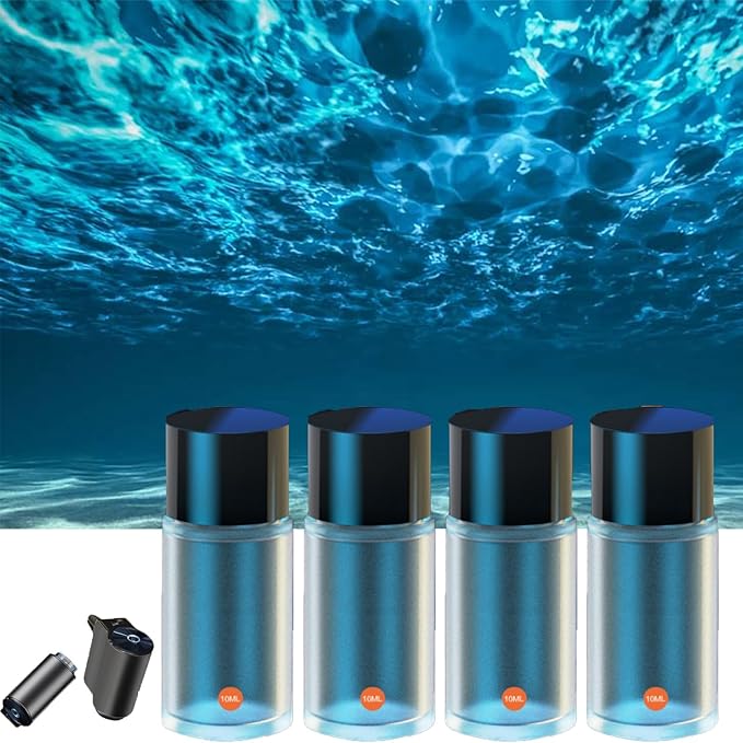 Smart Car Air Freshener Diffuser, Aromatizante para Carro Inteligente Intelligent Car Aroma (4pcs Oils,Ocean)