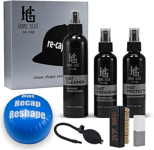 Homiegear Re Cap Cleaning Kit - Hat Care for New Era Cap for Cleaning Refreshment Reshape & Protection your Cap - Used for All Types of Cap & Hat