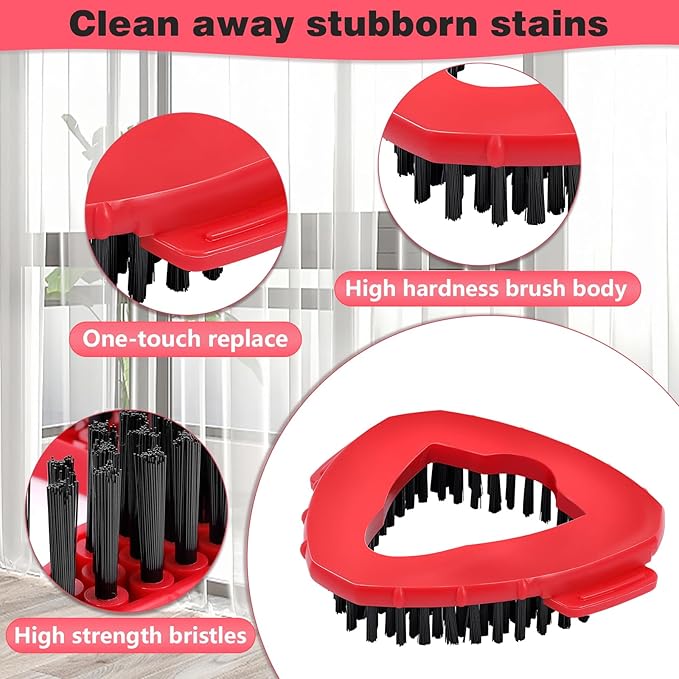 Scrub Brush for O Ceda EasyWring 1 Tank System,Mop Head Replacement,Spin Mop Replace Head Brush for Bathroom,Kitchen,Tub and Tile Cleaning(1pcs Brush for 1-Tank)
