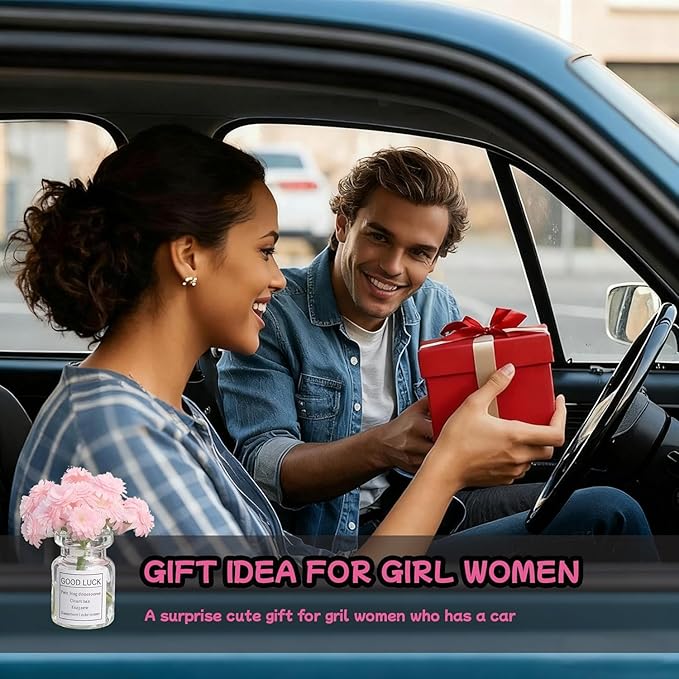 5 Packs Girl Girly Car Accessories for Women, Cute Car Decor Dashboard Decorations, Cute Flower Air Freshener Vent Clips, Auto Interior Dash Ornament Accessories