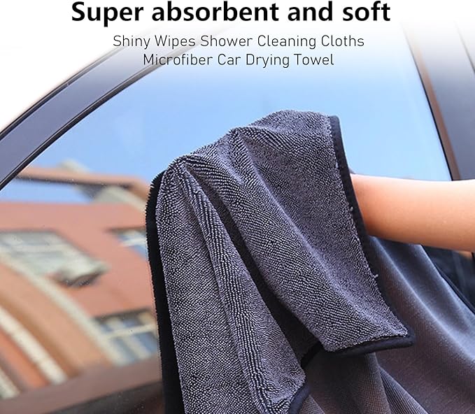 Shiny Cleaning Cloths 3PCS, 12 * 6“ Replacement Towel for Snap Grip Mini Mop, Shiny Shower Cleaning Cloths, Shower Doors Drying, Streak Free Glass Car Mirror Floor