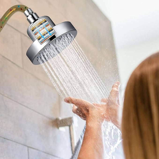 G-Promise 3 Pack 16 Stage Shower Filter Replacement Cartridge For Hard Water, Universally Compatible With Any Similar Design, Water Softener with High Output