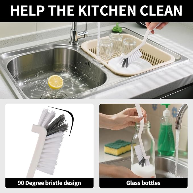11Pcs Crevice Cleaning Brush, CTEWRT Multifunctional Hard Gap Cleaning Brush Kits, Cleaning Tools for Household Use,Window Tracks,Kitchen,Bathroom,Faucets, and Toilets