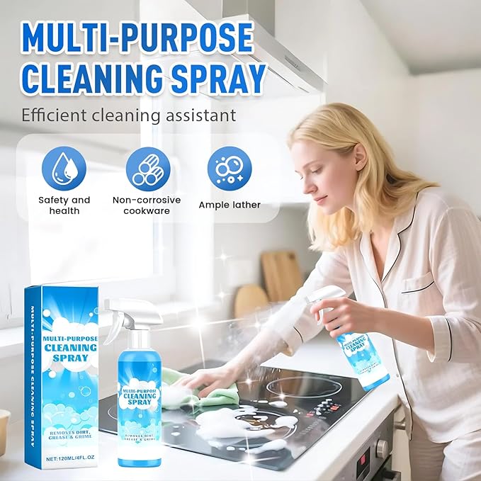 Multifunctional Powerful Spray Kitchen Foam Cleaner, 2026 New Multi-Purpose Cleaning Spray, Easy-To-Use Grease Remover For Kitchen, Fast-Acting Tile Cleaner For Families (1)