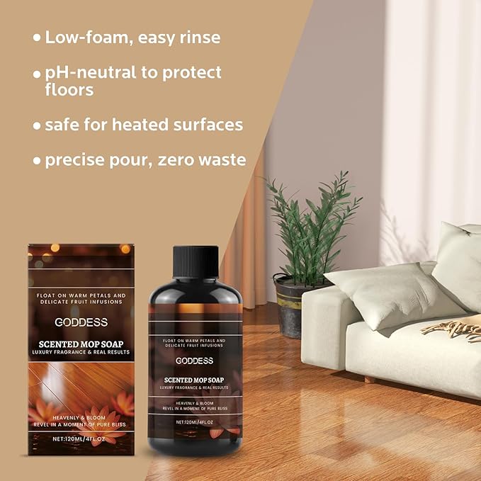 Mop Soap Scented: Pet-Safe Mopping Solution - Deep-Clean Hardwood, Tile, Laminate & Vinyl Surfaces