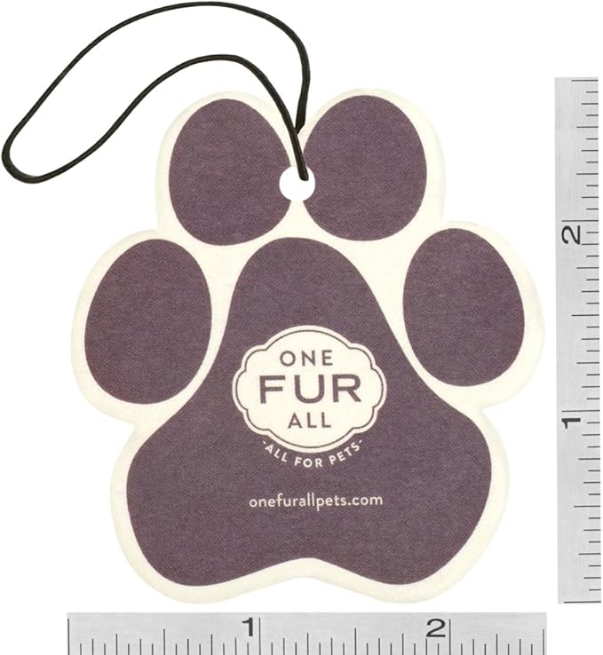 One Fur All Pet House Car Air Freshener - Vanilla Creme Brulee Pack of 4 - Non-toxic, Pet-Friendly for Small Spaces - Hanging Odor Eliminator