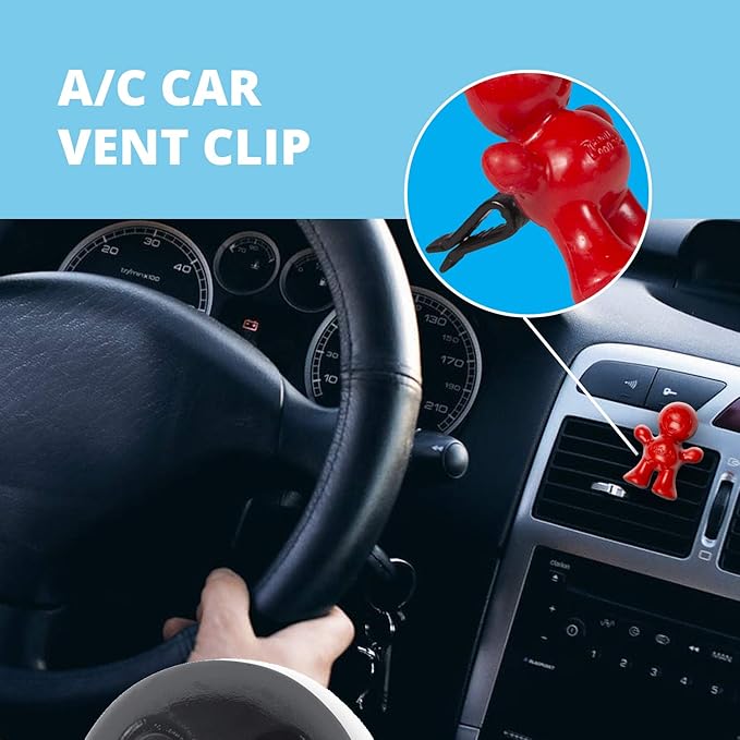 Little Joe 96419-6PK USA Edition New Car Scent Car Air Freshener Vent Clip, Fights Odors for up to 45 Days, Long-Lasting Freshness, Cute Car Odor Eliminator, Pack of 6