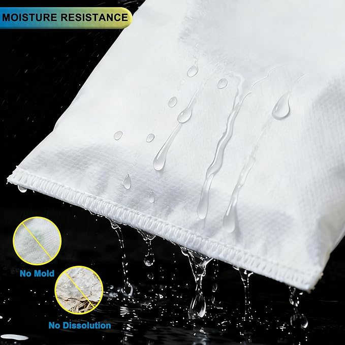 SpaceTent 10 Pack VF3502 Shop Vac Bags Size A compatible with RIDGID 12-16 Gallon Wet/Dry Vacuums, Part# 23743, High Performance Dust Filter Bags made of NEW PET Material