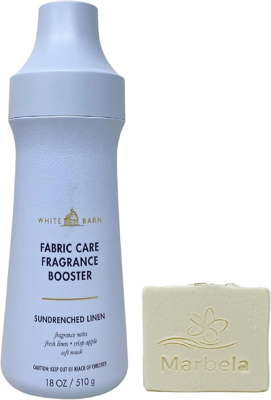 Bath & Body Works Sundrenched Linen Fabric Care Fragrance Booster with a Natural Oats Bar Soap