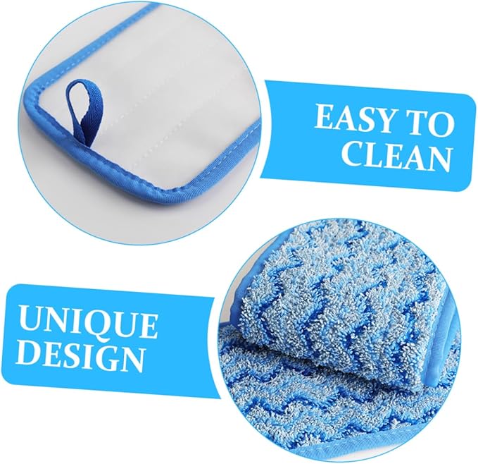 3pcs Microfiber Mop Replacement Pads Reusable Washable Cleaning Cloths for Hardwood Floors Stick Design for Use