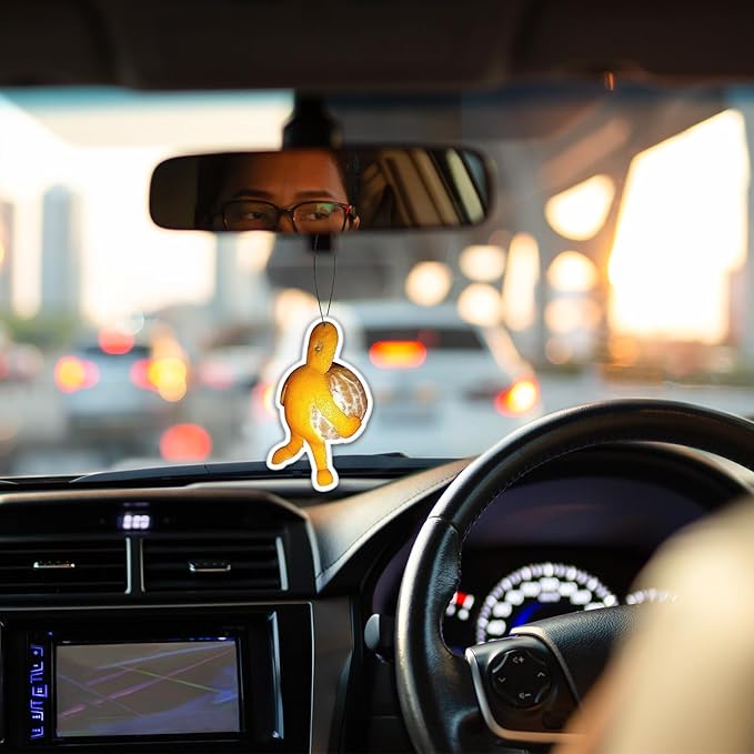Pounchi Funny Meme Car Air Freshener Cards (8 Pack Refreshing Ice Scent) Funny Accessories for Car Interior Hanging Gift Rearview Pendant Supplies