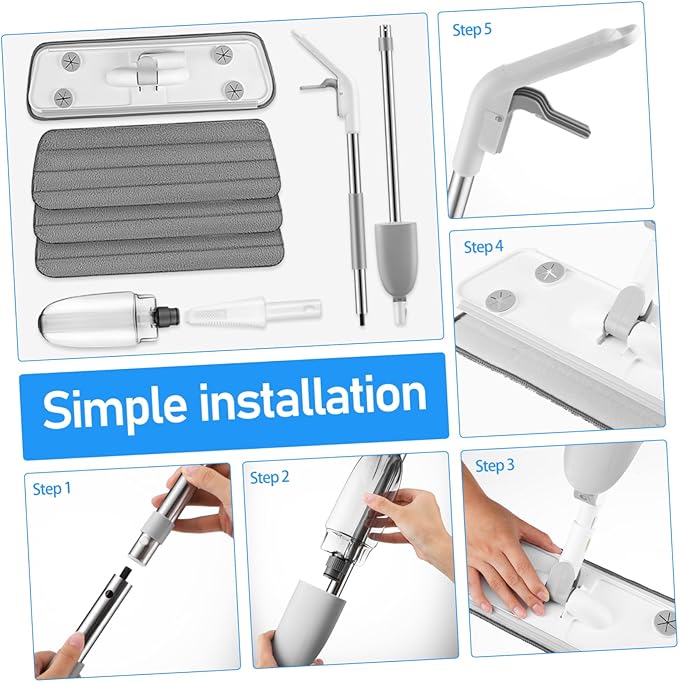 Wet Dry Microfiber Mop with Water Tank Versatile Spray Mop for Hardwood and Tile Floors Rotating for Easy Cleaning Corners and Tight Spaces Includes Reusable Washable Pads