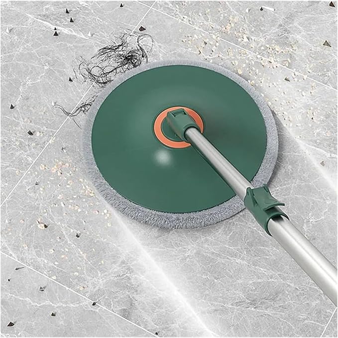 24cm Round Mop Head Cloth Spin Wring for Cleaning Floors Pad Home Replacement Universal Accessories 360 Rotating Barrel Towels,Mop Cloth Replacement(3pcs)