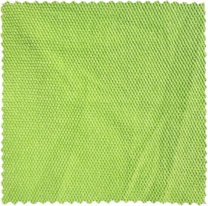 Corn Pattern Microfiber Cloths, Super Absorbent, No Shedding, Kitchen Cleaner for Grease, 12-Pack(Light Green)