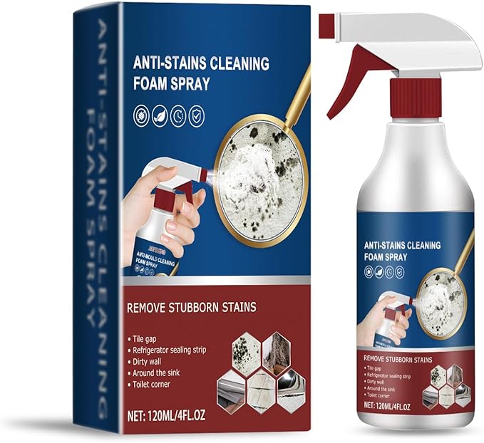 Power Foam Bathroom Cleaner Spray - No-Scrub Stain Remover for Tiles, Grout & Surfaces | Safe on Finishes | Eliminates Soap Scum, Limescale & Odors Household Wall Multi-Functional Cleaner 4oz