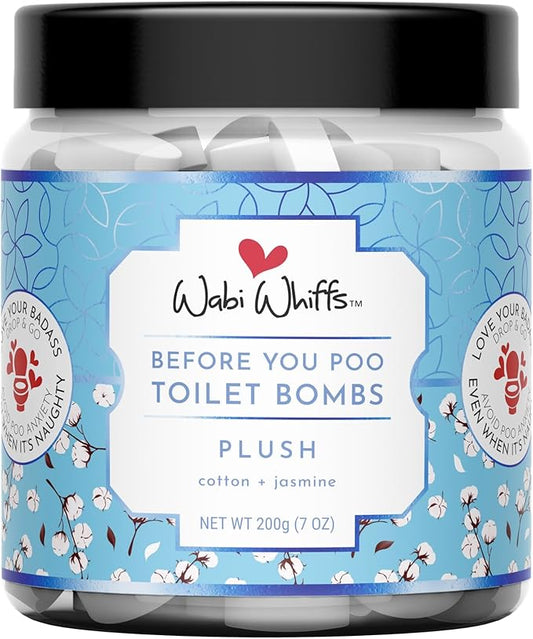 Fizzing Toilet Bombs – Plush | Natural Bathroom Deodorizer | Odor Eliminator Tablets For Freshness & Cleanliness | Eco-Friendly Septic Safe Tablets | 60 Count |