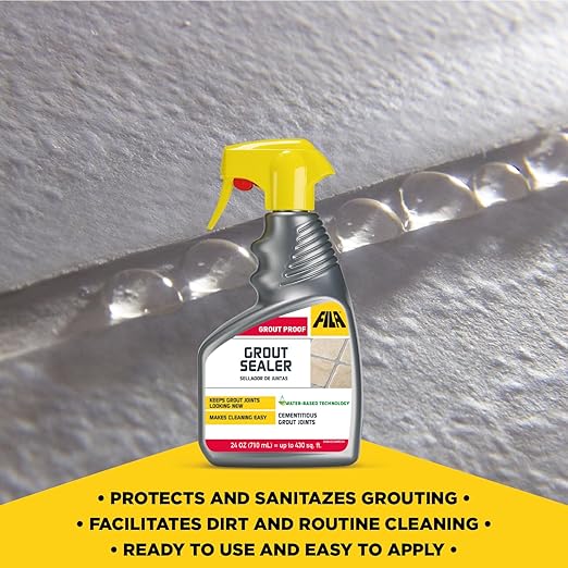 FILA Grout Sealer Spray Filagrout Proof 24 OZ, Grout Sealer for Tile and Stone, Eco-friendly