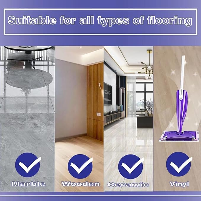 10 Mopping Pad Refill for Wet Jet Mop Pads, Disposable Multi Surface Wetjet Hardwood Floor Cleaner Spray Mop Pads Refills