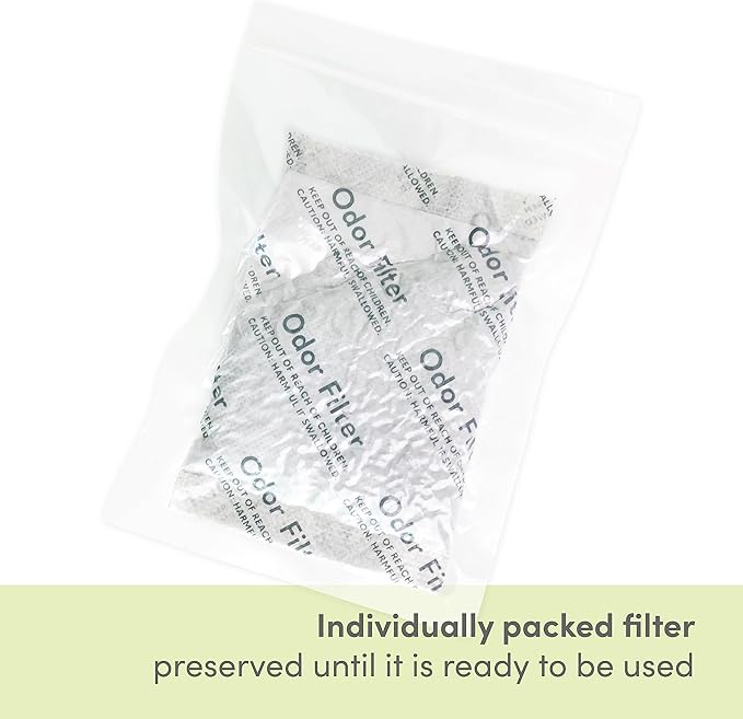 QUALIAZERO Natural Activated Carbon Charcoal Odor Absorber Filter | Eliminator Deodorizer Air Purifying Freshener Refill Bag | For Trash Can, Fridge, Shoes, etc.. | Made with Coconut Shell (6 PACK)