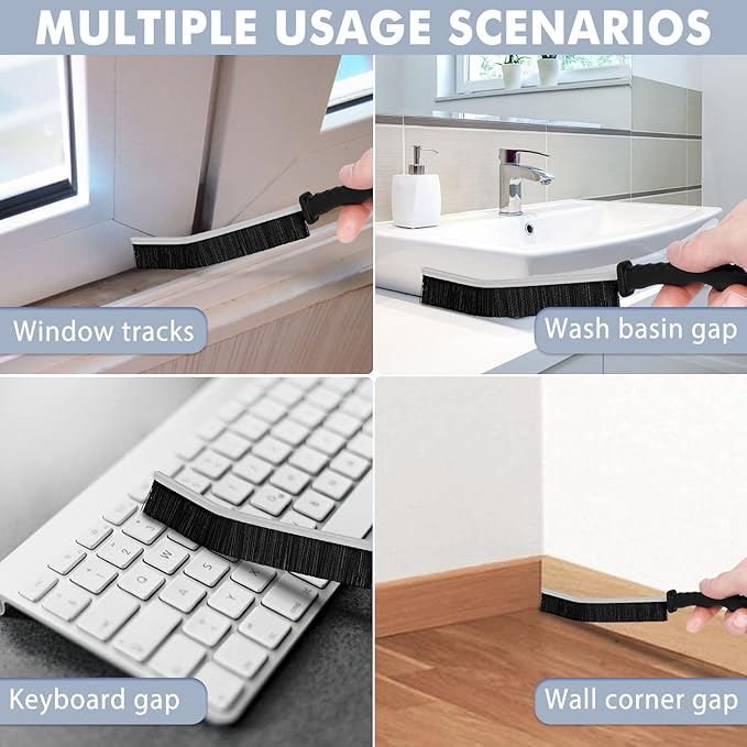 5Pcs Hard Bristle Crevice Cleaning Brush - Grout Cleaner Brush, Gap Cleaning Tools, Effective Tile Cleaning Brush for Household, Floor, Grout Lines, Tile, Flower Pots, Kitchen, Home Essentials Brush