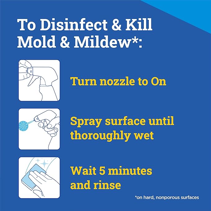 CloroxPro Tilex Disinfecting Instant Mold and Mildew Remover Spray, 32 Fluid Ounces, Pack of 9 (Package May Vary)