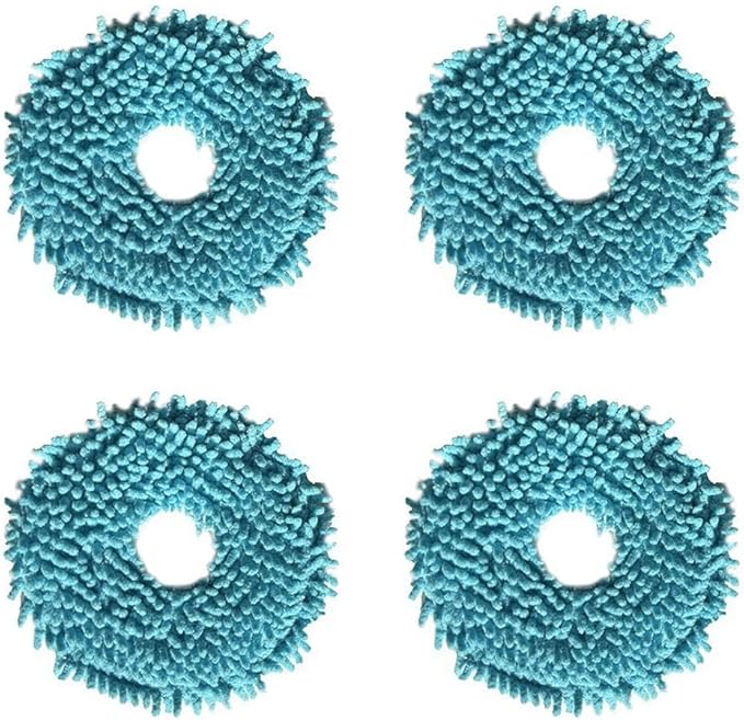 Replacement Mop Cloths and Dust Bags for Cecotec 9590 9990 10090 AI Spin Ultra Power Home, Microfiber Cleaning Pads and Vacuum Bags, 5-Pack