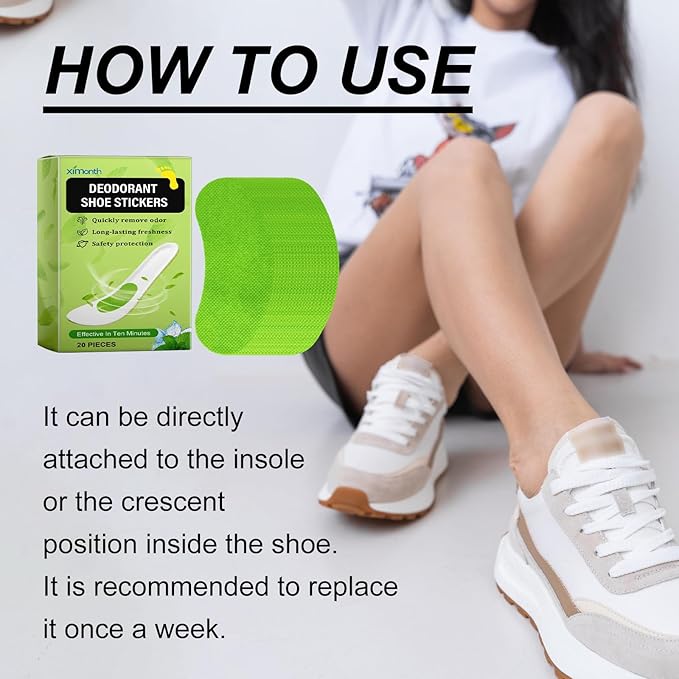 Generic Shoe Balls Odor Eliminator, Deodorizing Insole Stickers, Long-Lasting Freshness, Pack of 20 Pcs (5 Box)