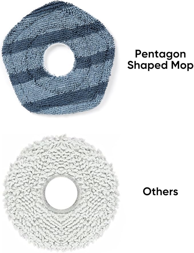 eufy Accessory-2 Washable Vacuum Mop Cloths, Compatible X10 Pro Omni X9 Pro, Washable and Reusable Soft Mopping Pad, Parts, Accessories (Pack of 2)