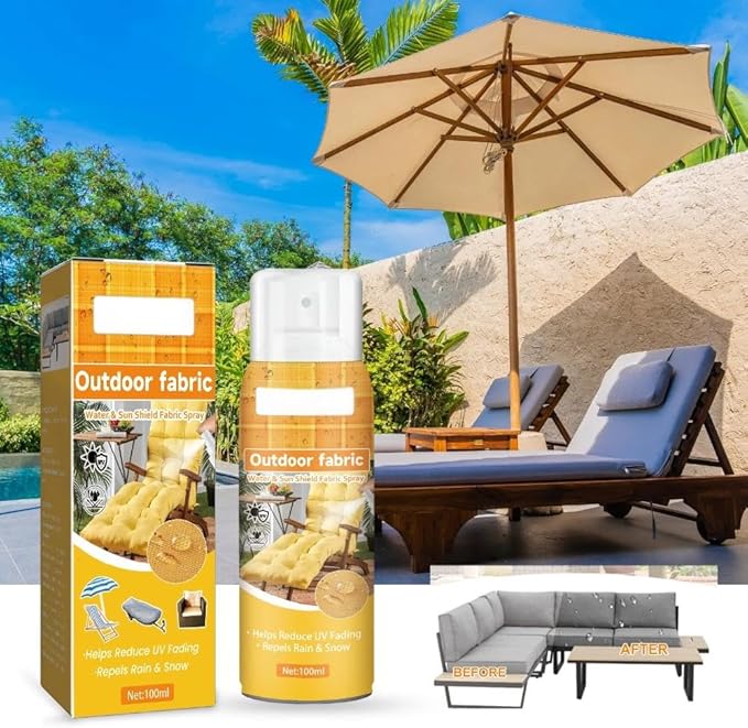 Water & Sun Shield Outdoor Fabric Spray - Cooling UV Protection, Waterproof & Fade-Resistant Spray for Patio Furniture, Awnings, Tents (Refreshing, Quick-Dry) (2)