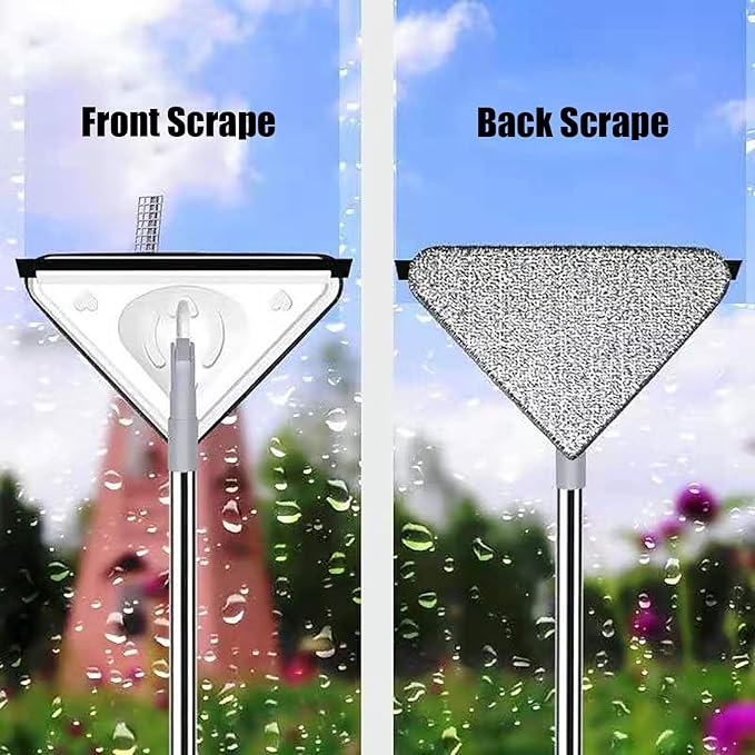 c,360 Degree Rotatable Microfiber Triangular Cleaning Mop Adjustable Spin Scrubber Tool,Triangle Cleaning Mop Multifunctional Telescopic Microfiber Clean Mop for Tub,Tile,Floor(A)
