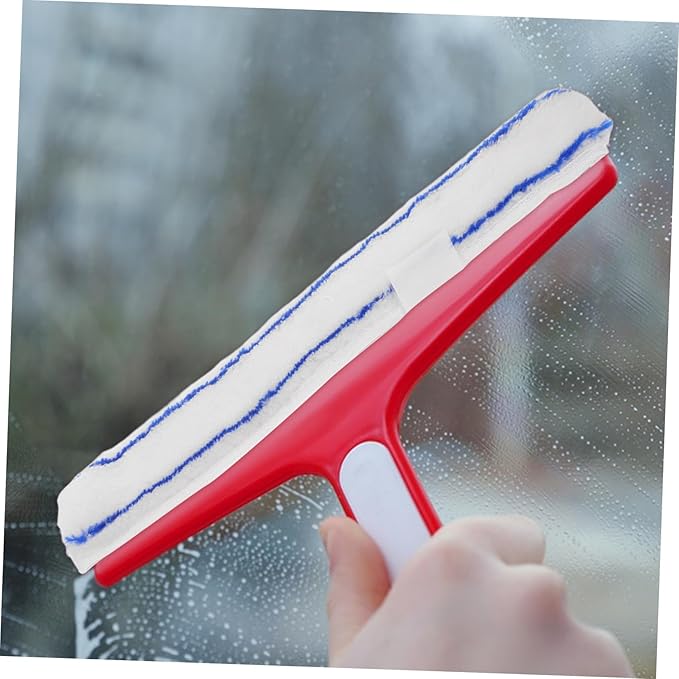 3pcs Extendable Glass Cleaning Tool with Interchangeable Wiper Heads for Efficient Household Use for Shower Windows and Car Surfaces