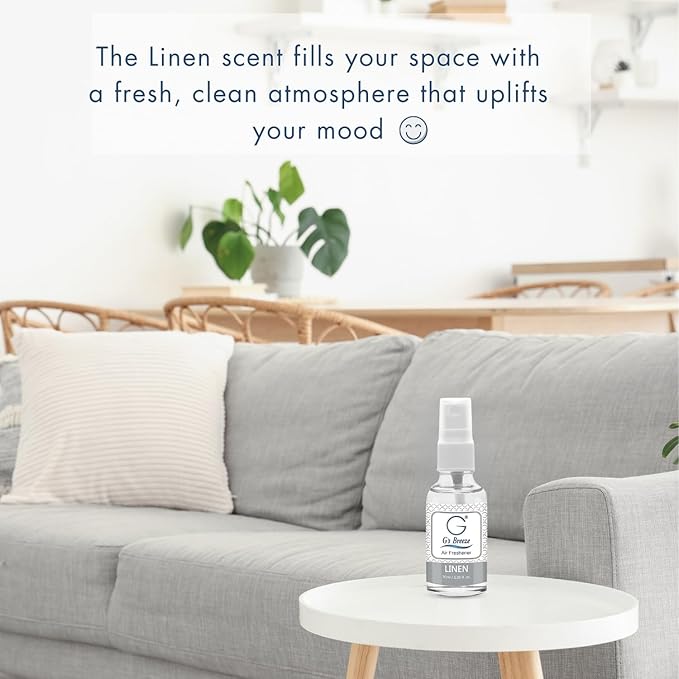 G's Breeze Linen Air Freshener - Crisp, Clean Fragrance with Cotton & Floral Notes - Inviting & Fresh Scent for Any Space - Long-Lasting Freshness - Ideal for your Home, Offices & More