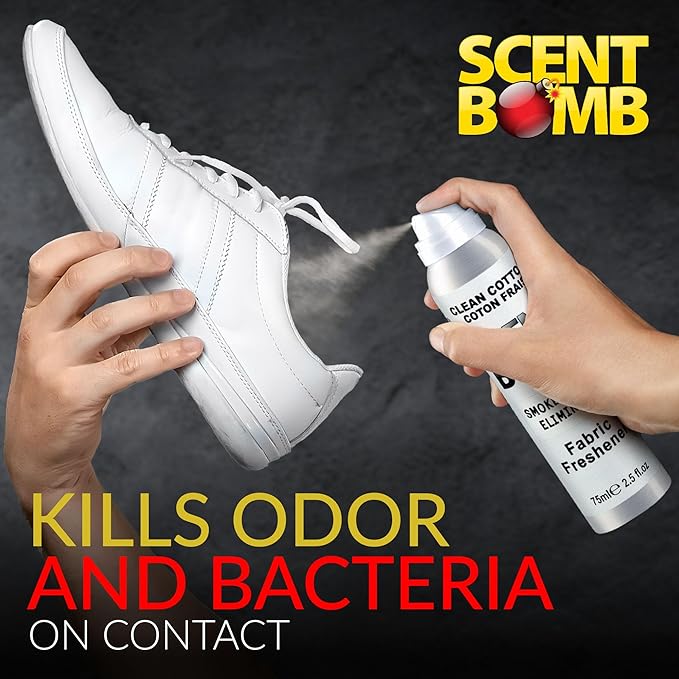 Scent Bomb, Concentrated Air Freshener, Fabric Freshener 2.5 oz Clean Cotton (2 pack)