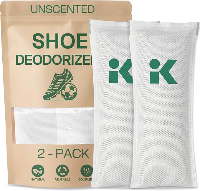 Unscented Shoe Odor Elimination, Powerful Shoe Odor Eliminator for Sneaker, Boot, Soccer Cleat, Reusable Shoe Smell Remover, Air Odor Absorber, Freshens Shoes, Gym Bag, Closet at Sourse (2-Pack)