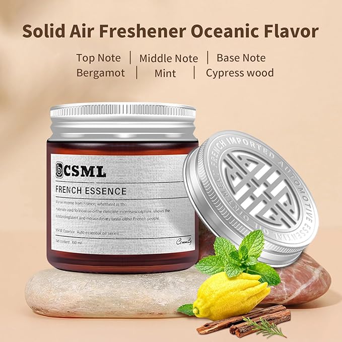 Kwak's Car Air Freshener,Solid Air Freshener Made with Essential Oils Natural Plant Extract Absorbs and Eliminates Odors in Bathrooms, Automobile & Living Room(Ocean)