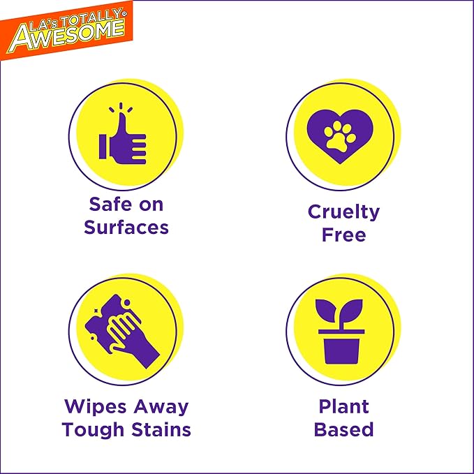 La's Totally Awesome All-Purpose Cleaner Spray, Lavender Burst, Plant-Derived Formula Perfect for Most Counters, Sinks, Appliances and More, 32 Fl Oz, (Pack of 3)