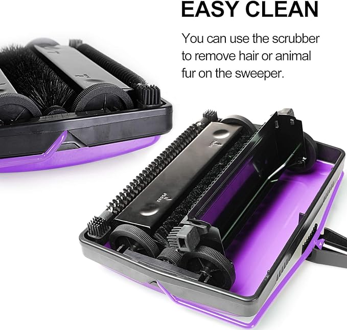 Yocada Carpet Sweeper Cleaner for Home Office Low&Undercoat Carpets Rugs Pet Hair Dust Scraps Paper Small Rubbish Cleaning with a Brush