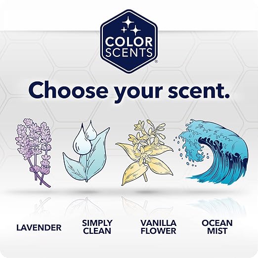 Color Scents Tall Kitchen Trash Bags - 13 Gallon, 100 Bags (1 Pack of 100 Count), Drawstring - White bag in Lavender + Sage Scent with Microban