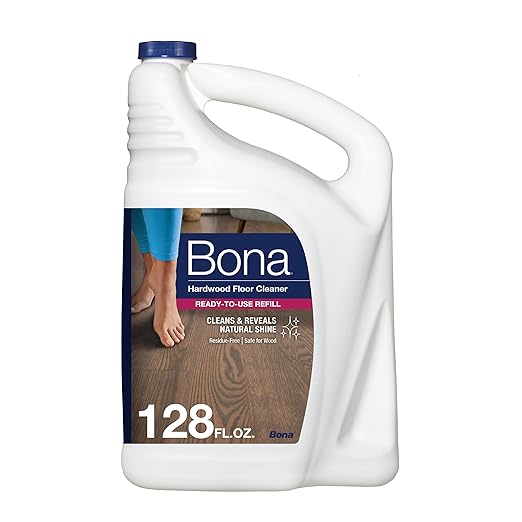 OdoBan Pet Solutions Neutral pH Floor Cleaner Concentrate, 1 Gallon, and Oxy Stain Remover, 32 Ounce Spray & Bona Hardwood Floor Cleaner Refill - 128 fl oz - Unscented - Refill for Bona Spray Mops