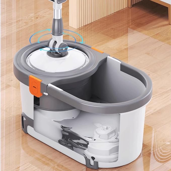 mop Microfiber Spin Mop System Bucket Floor Cleaning System 1 Or 3 Total Mop Heads Included for Home and Commercial Use mops