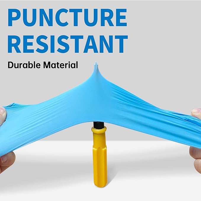 Medical Blue Nitrile Disposable Exam Gloves, 4.5 Mil 100 Pcs Powder-Free Latex-Free Food-Safe for Lab Cooking Cleaning
